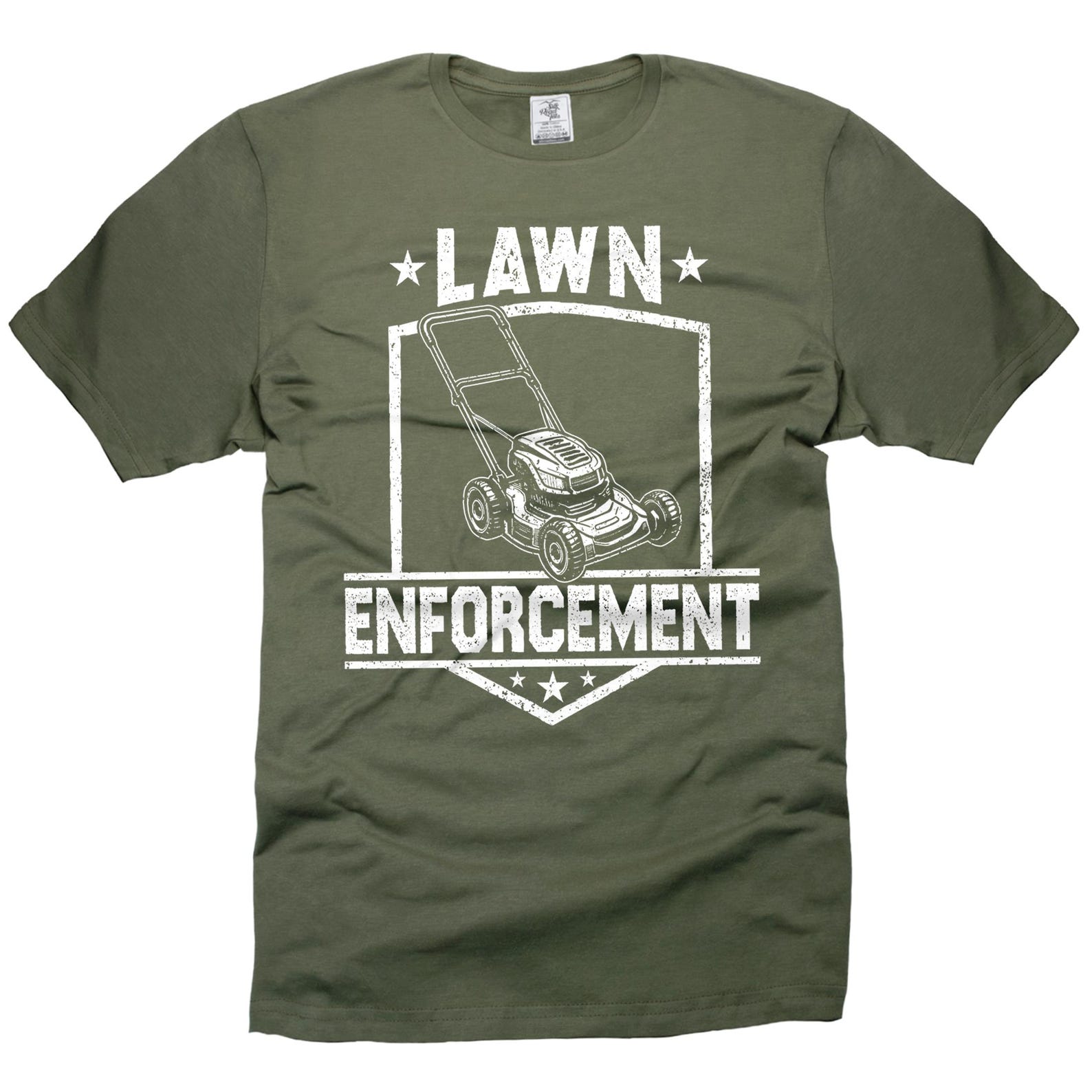 Funny Dad Outdoors T-Shirt: Yardwork Lawn Mower Tee L
