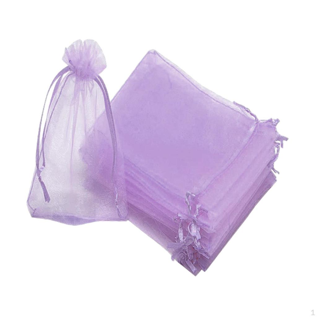 100 Pieces Fruit Protection Bags Cover Organza Mesh Barrier Gift Bag for Apples