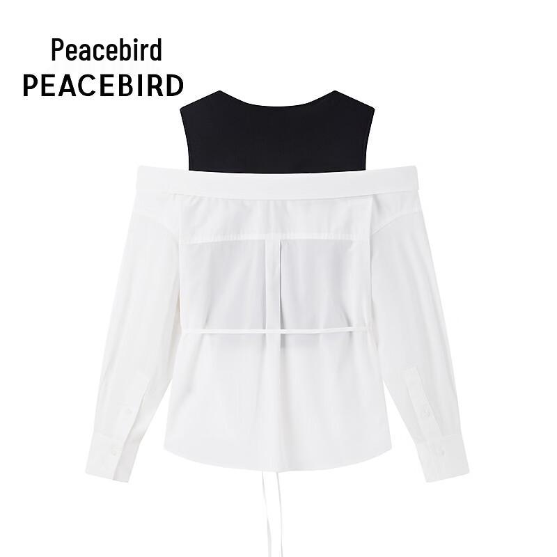 Peacebird Women's Spliced Long Sleeve Top