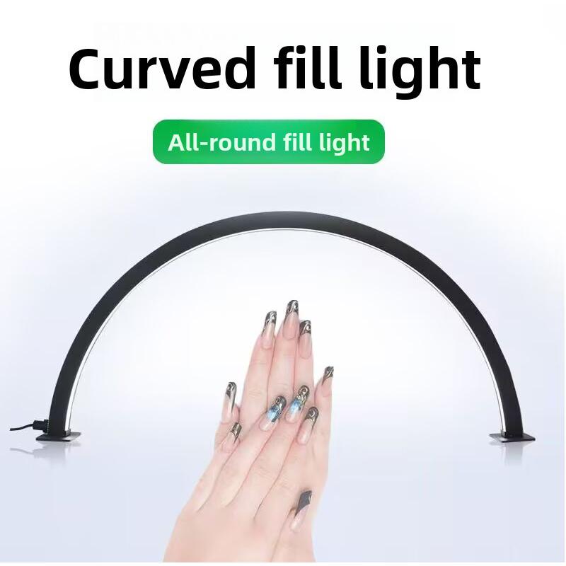 Led Nail Lamp Half Moon White Light Usb Plug Refill Light For Beauty Salon Nail Salon Bedroom Desktop Dressing Work Light