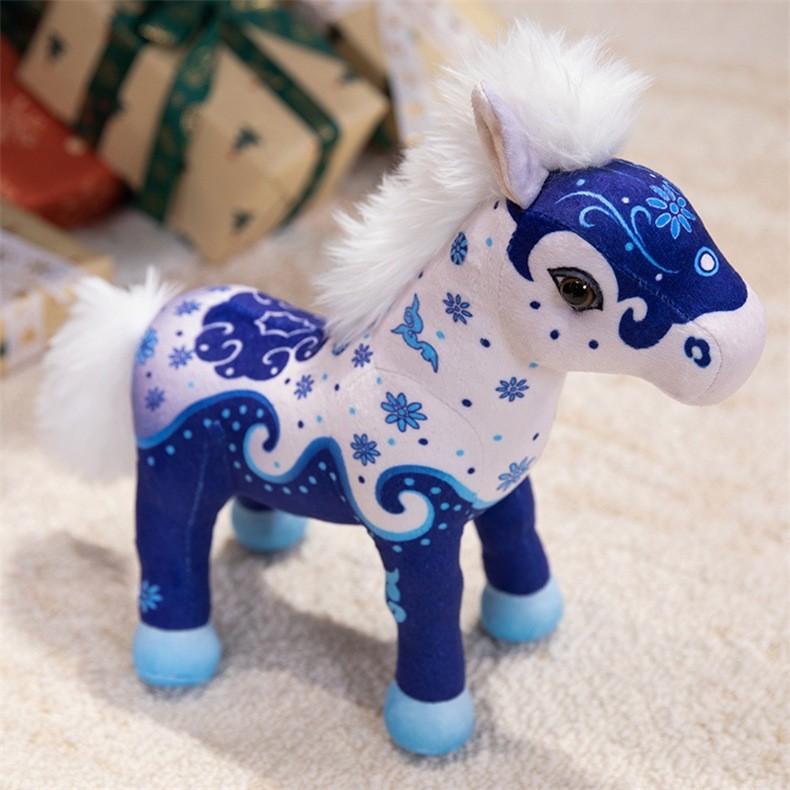 Cute Ethnic Style Pony Plush Toy Doll For Kids Birthday Gift