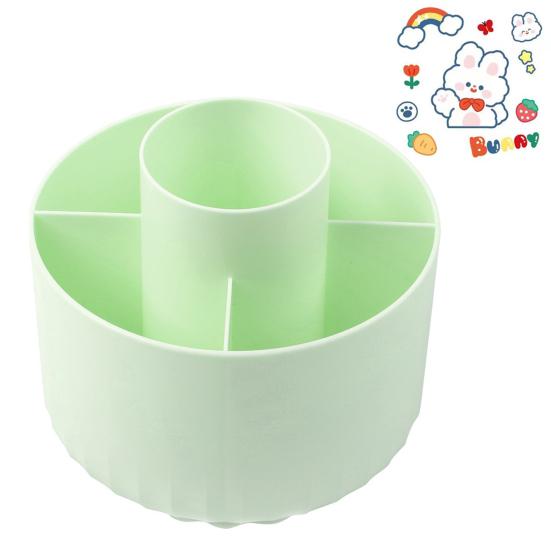 Porte-brosse de maquillage, rangement de cosmétiques, conception à 360 degrés, boîte rotative à 5 fentes, crayon de grande capacité