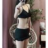 Korean Swimsuit Female Student Sexy Blouse Covers Belly To Show Slimming Split Three-piece Set Conservative Small Chest High Waist Quick-drying