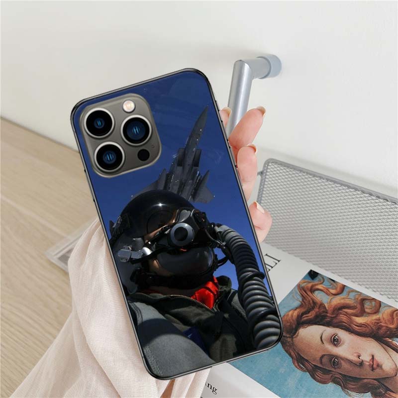 

Cool Fighter Pilot Fighter Phone Case For Apple Iphone 16 15+ 17 Pro Max 14 Plus 16E Air 13 12 Mini Clear Cover Silicone C iPhone 17