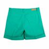 Canvas-Plisseeshorts mit Saum Frau HAPPY