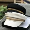 Summer Thin Imitation Cotton And Linen Breathable Versatile Cap Gold Chain Octagonal Hat Flat Top Hat Trendy Hat