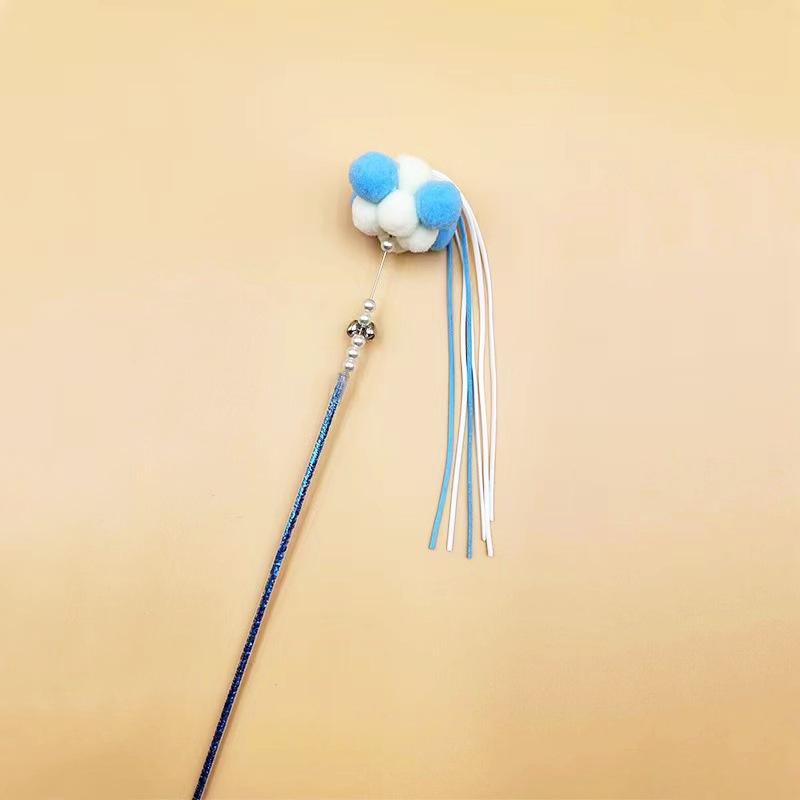 Cat Toy Fairy Cat Teaser Stick Bell Feather Long Pole Cat Toy Cat Self-pleasure Toy Pet Toy