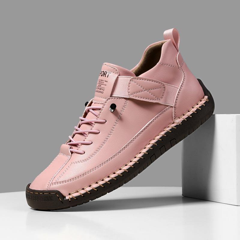 Pantofi de lucru slip-on vintage britanici, lucrați manual, cu curea de gleznă și talpă de cauciuc antiderapantă
