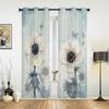 Vintage Flower Butterfly Modern Window Curtains for Living Room Bedroom Curtain Kitchen Treatment Blinds Drapes