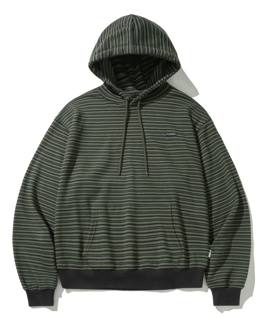 Small Authentic Striped Hoodie - Khaki