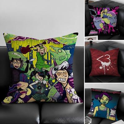 Band Mindless Self Indulgence Cushion Cover Natural Linen Pillowcase Set AllinOne Decor for Sofa Bedroom  Chair