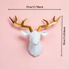 Home Decor Decorative Resin Elk Head Deer Head Wall Mount Animal Holder Wall Hanger Statue Animal Shapedat Hook Hanging Rack