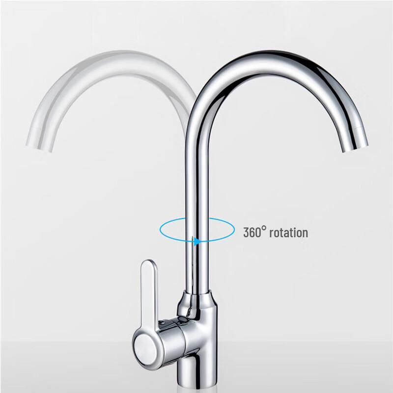

TLXT Stainless Steel Hot & Cold High-Arc Kitchen Faucet