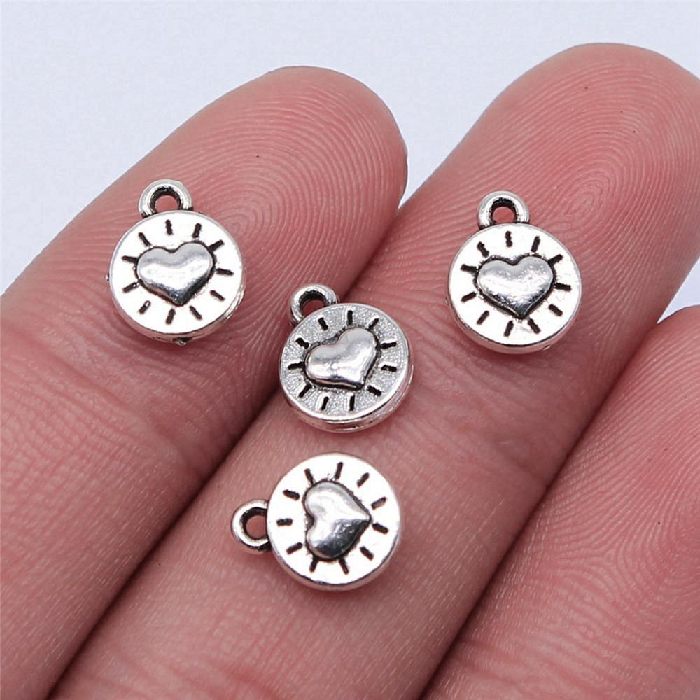 Peach Heart Love Charms Pendant Men's Jewelry Elegant Art Supplies