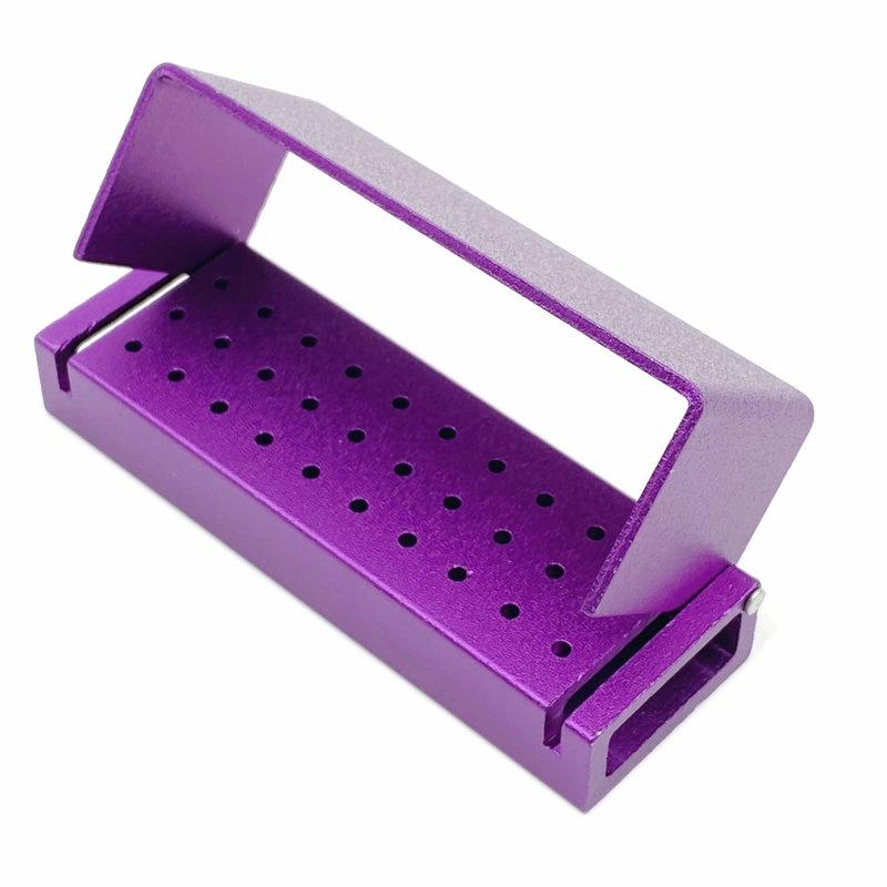 

Alumimum Instrument Teeth Whitening Tool Dental Diamond Burs Drill Disinfection Block Holder High Speed Handpiece Burs Holder only a holder фіолетовий