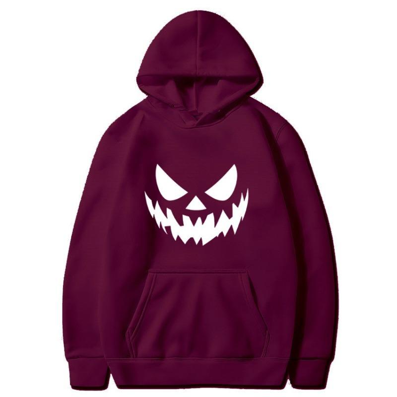 Halloween Printed Casual Hoodie Men's Women's Long Sleeved Sweatshirts Autumn Winter Fashion Style Hoodies