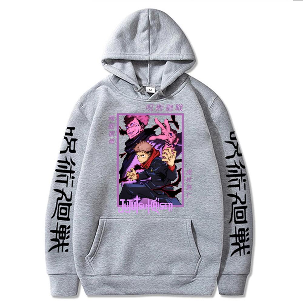 Jujutsu Kaisen Japan Anime Gojou Satoru Graphic Hoodies Oversized Hooded Sweatshirt Long Sleeves Cotton Hoodie Men Women Clothes