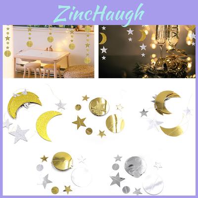 Eid Mubarak Moon Star Banner Stylish Hanging Decor For Ramadan Weddings Birthdays More!