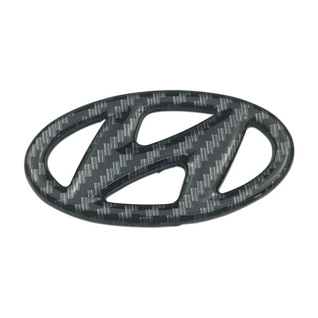 

Car Rear Trunk Front Hood Emblem Sticker for Hyundai Tucson Elantra Venue Kona Veloster I30 I10 I40 I20 Getz Ioniq Accessories 11.5cm