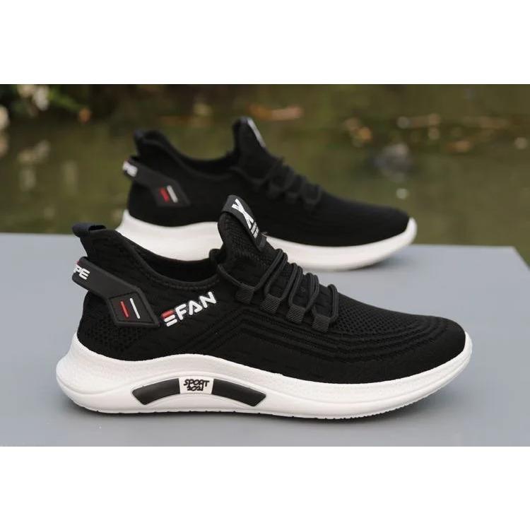 Men's Summer Breathable Mesh Shoes, Dad Shoes, Men's Sports and Leisure Shoes, Anti Slip and Anti Odor Fly Woven White Shoes