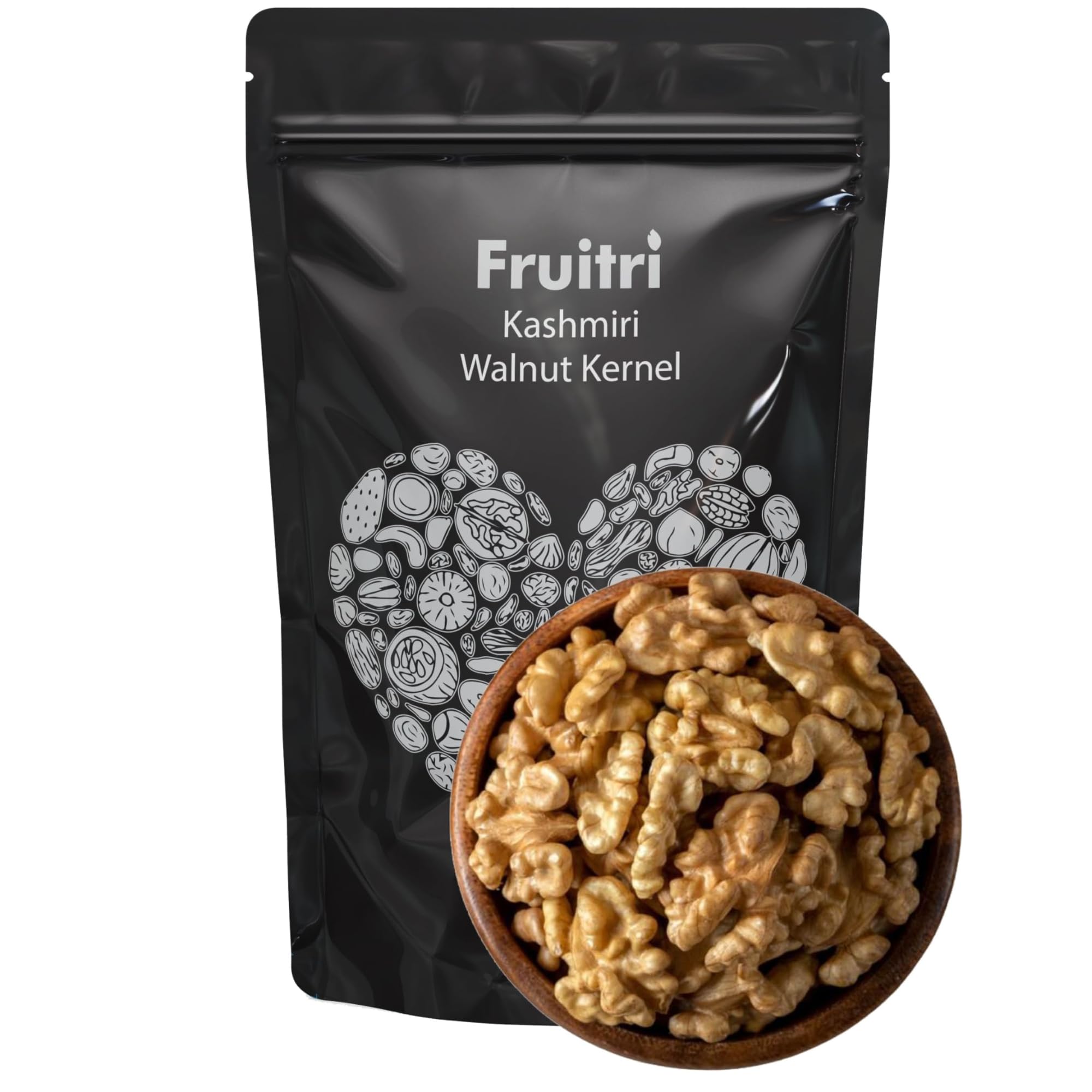 Fruitri Premium Kashmiri Walnut Kernels 400gm, Fresh and Natural, Walnuts Without Shell, Akhrot giri, Walnut Kernel, Perfect for Snacking and Coo
