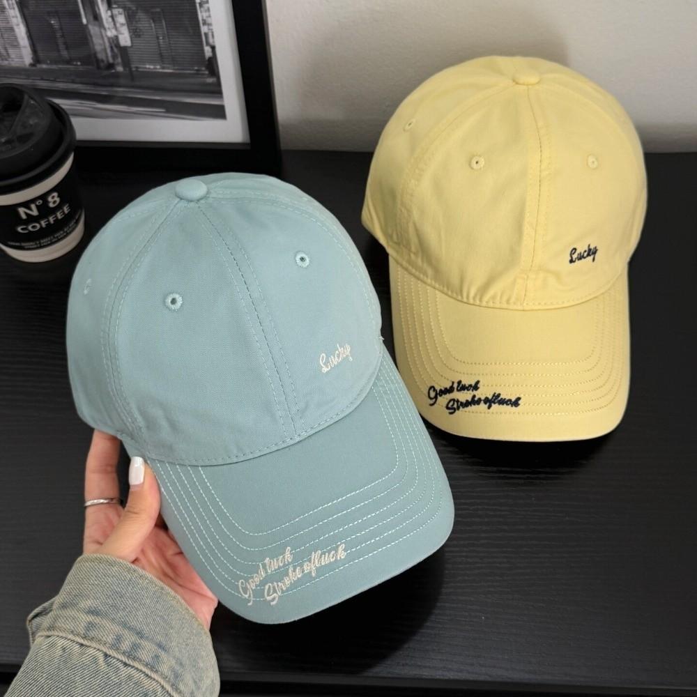 Small Letter Embroidery Embroidery Baseball Cap Peaked Sun Hat Casual Outings