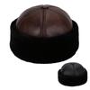 Haining Genuine Cowhide Winter Hat for Seniors - Thickened, Plus Velvet Warm Grandpa & Grandma Pullover Cap