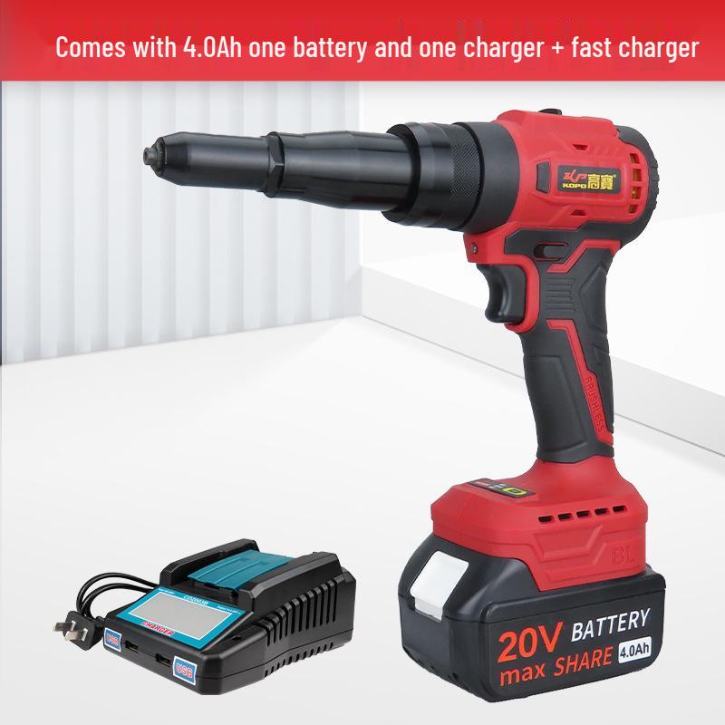 Gaobao Rechargeable Brushless Lithium Rivet Gun - Fully Automatic Pop Riveter
