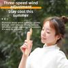 3 IN 1 Handheld Mini Fan USB Rechargeable 1500 MAh Folding Flashlight Fan 3 Gears Lightweight Pocket Silent Fan Summer Outdoor