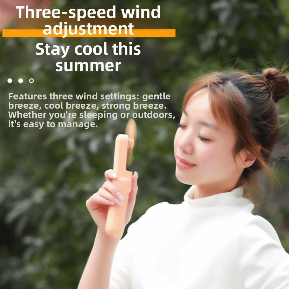 3 IN 1 Handheld Mini Fan USB Rechargeable 1500 MAh Folding Flashlight Fan 3 Gears Lightweight Pocket Silent Fan Summer Outdoor