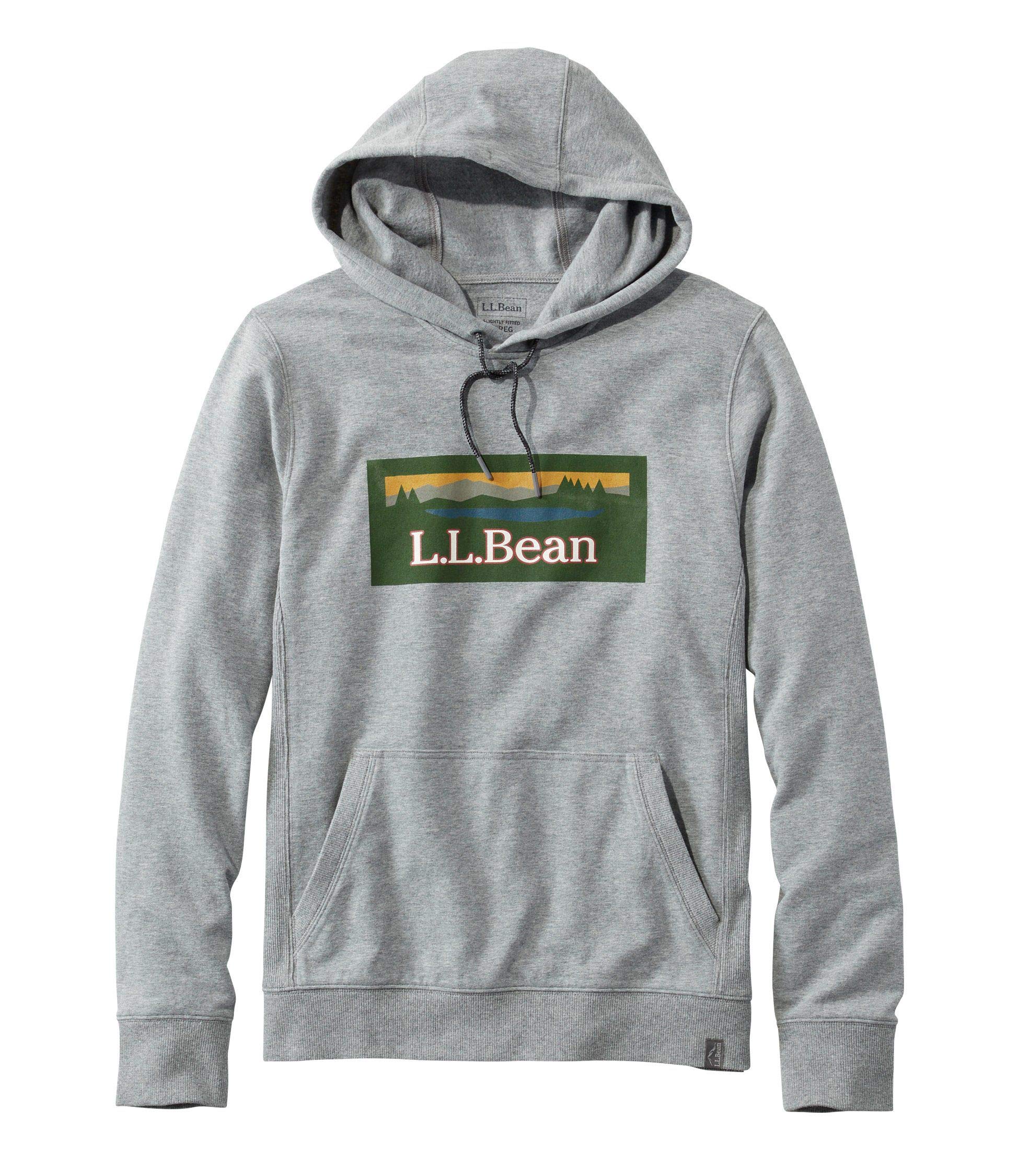 

LL Bean Beans Camp US Size Gray 1000034553 Men s Hoodie, Fit, Regular, Small, Heather/Katahdin Logo, Multicolor,