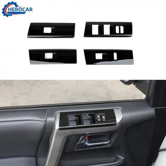 BlacK Window Lift Switch Button Cover Panel Trim for 4runner 2010+ Accessories
