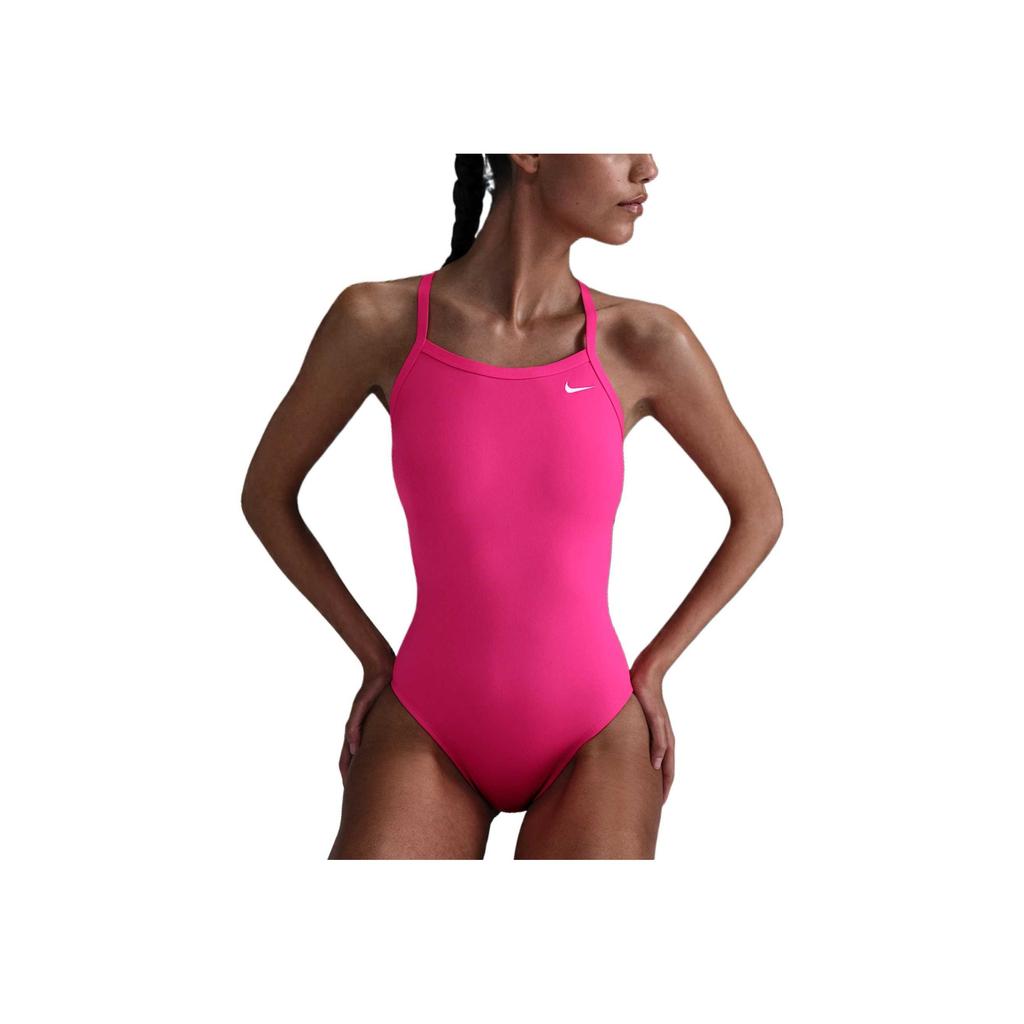Nike Hydrastrong Comfortable Casual Sports One-Piece Swimsuit Women swimsuit Bright-Pink NESSA017-678