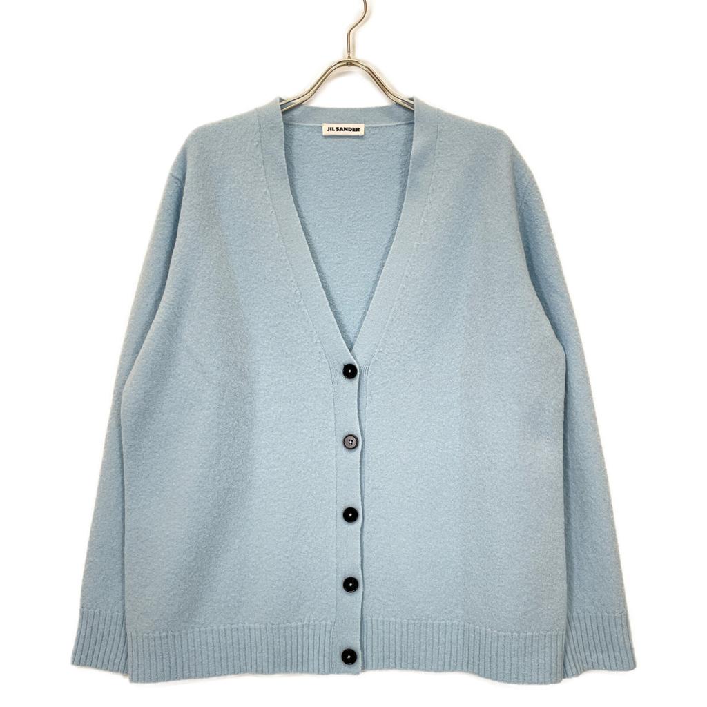 JIL SANDER 24AW J01HP0002 Light Blue Wool Button Knit Cardigan tops 44 Light blueUsed