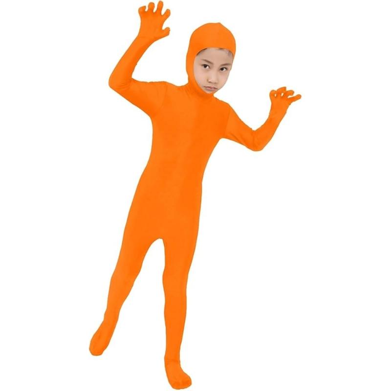 Stealthy Full Body Suit With Face Opening High Elasticity Spandex For Halloween Stage Performances Role Play Photography