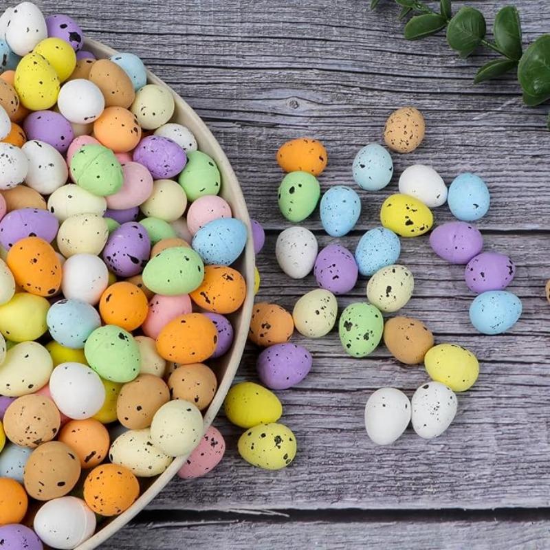 50-500PCS Easter Mini Eggs Colorful Foam Eggs  Artificial Bird Eggs Foam Eggs Decoration  Easter Spring Party Basket Stuffers