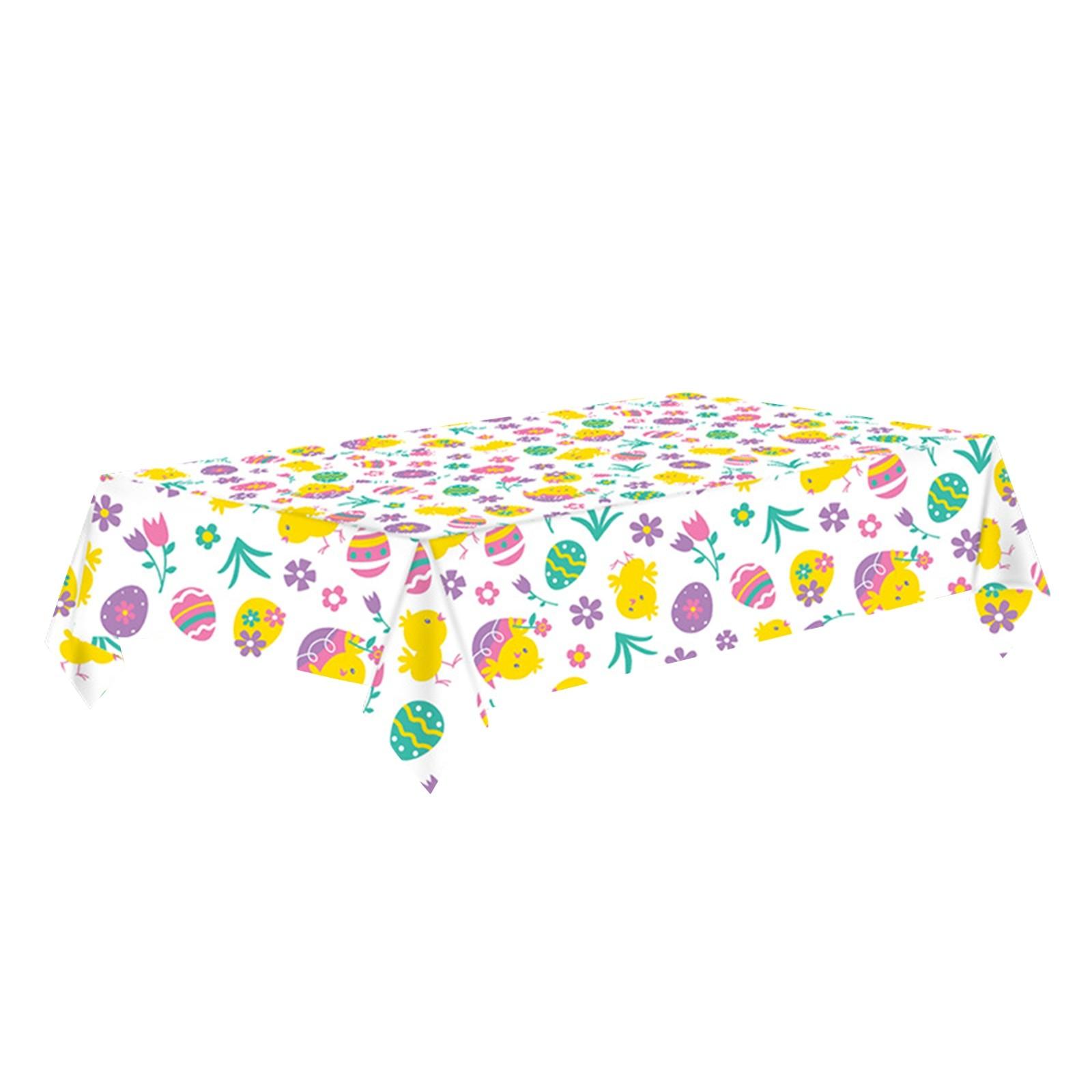 

Скатерть для вечеринки на Пасху, пасхальное яйцо, мультяшная скатерть, одноразовая пластиковая скатерть One Size