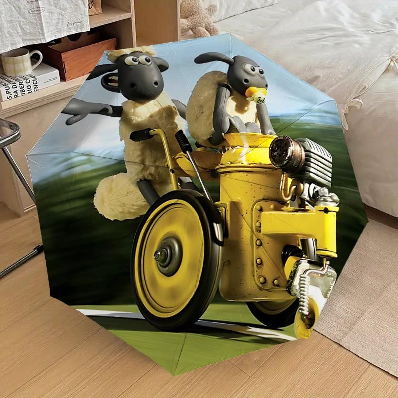 

1pc Shaun the Sheep Dog Automatic Folding Umbrella, Portable Collapsible Design, Casual Outdoor Accessory L1127066