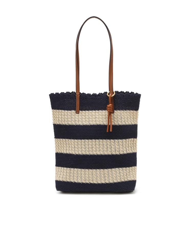 Hazzys Women Acc Navy Striped Knitting Shoulder Bag Hiba6E966N2