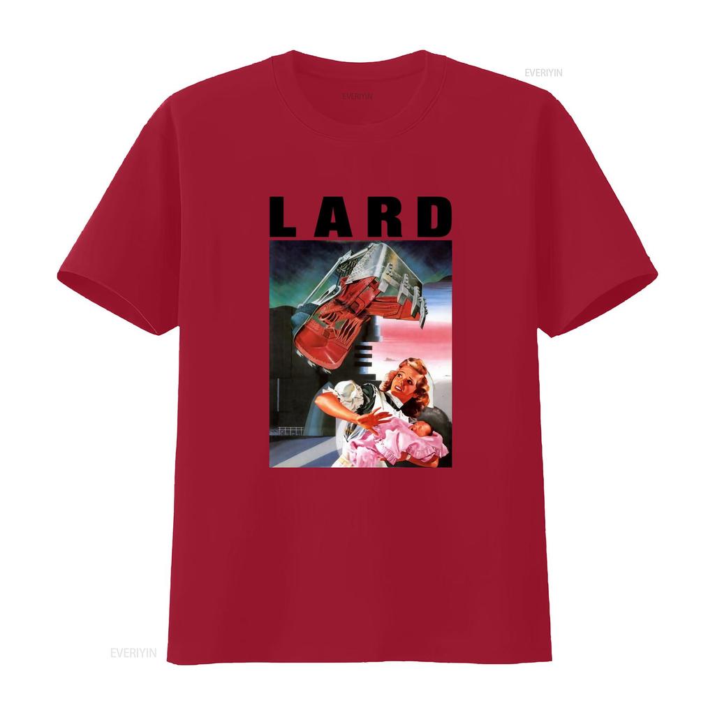 Lard Vintage Style T Shirt with Retro Horror Movie Poster Design Perfect for Fans and Unique Fashion Statements vintage Washed