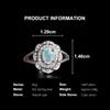 Precious Light luxury gemstone Natural opal October Birthstone Ring Earrings Necklace Set 925 silver fine jewelry gift for women