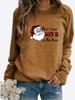 2023 Winter Women's Printed Tops T-shirt Ladies Round Neck Long Sleeve Casual Sweatshirt Plus Size Blouse