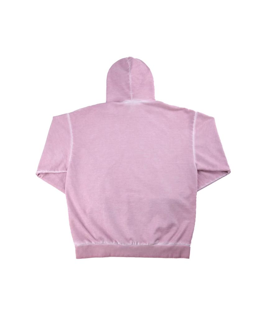 Washed Drop Hoodie (Hand Made) - Pink