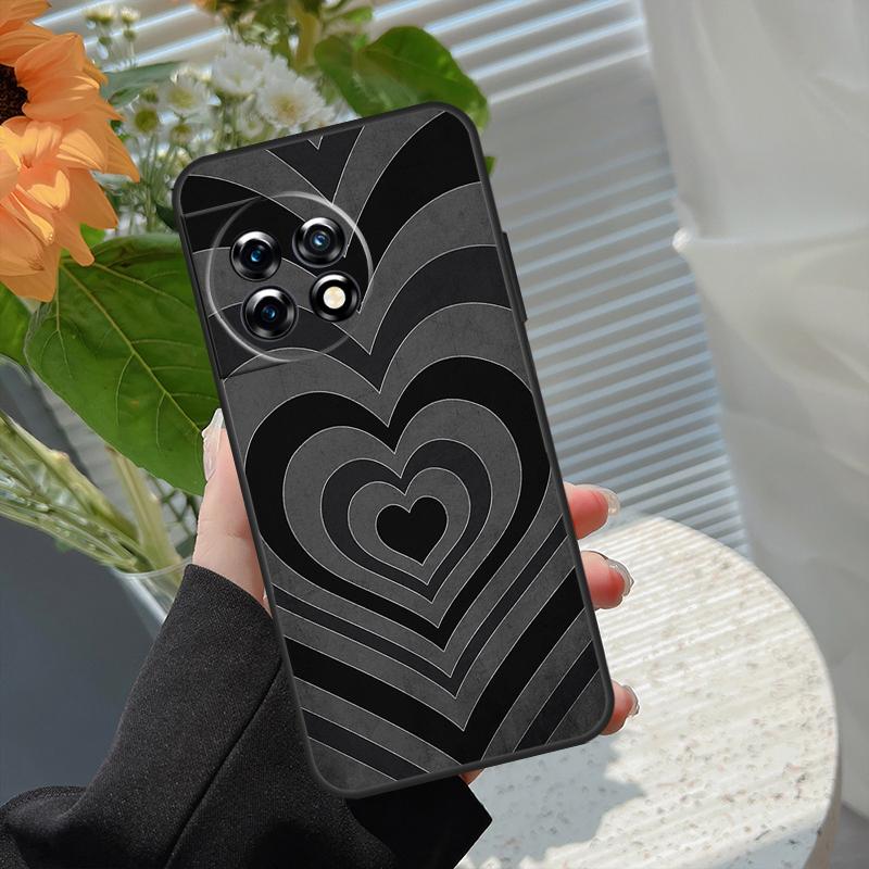 Latte Love Tunnel Brown Heart Case For OnePlus 10 Pro 15 13 12 11 13T 15R 13R 10R 10T 8T Nord CE 5 4 2 3 Lite N20 N30 Cover
