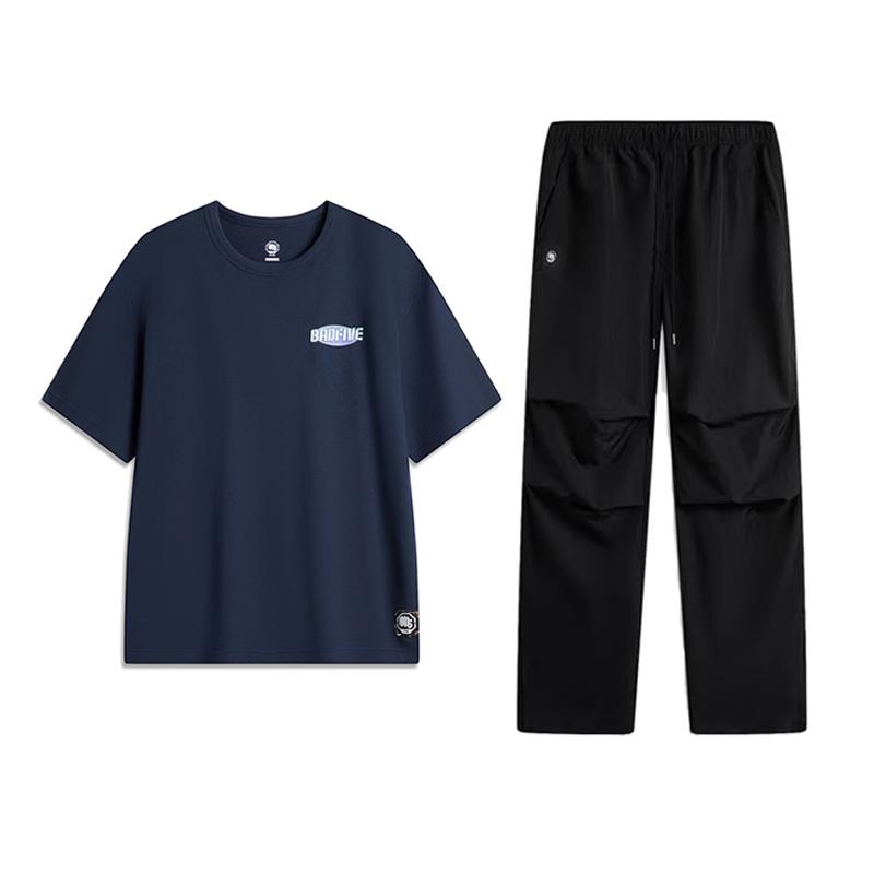 Li Ning Casual Sportswear Unisex Dark Marine Blue+Black AHSU149-6+AYKU571-3 XL