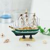 2 Pezzi Stile Mediterraneo Barca Nave Artigianato in Legno Festa Decorazioni per la Casa Stanza Ornamenti