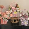 Portable Flower Packaging Box Wedding Decoration Gift Bag Handbag Valentine's Day Birthday Party Decor DIY Bouquet Packaging