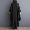 Übergröße, schwarzes Vintage-Kleid, neu bei Damen, lässig, locker, Mini, kurz, Frühling, Herbst