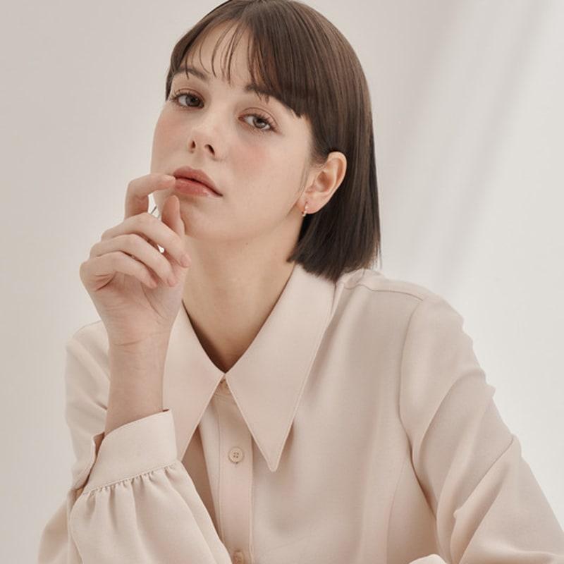 ELLE Jewelry 14K GF Cubic Line One-Touch Earrings ELGPEE560