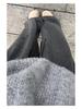 Women's Fleece-Lined High-Waisted Wide-Leg Pants - Soft, Knitted, Floor-Length, Loose-Fit for Autumn/Winter.